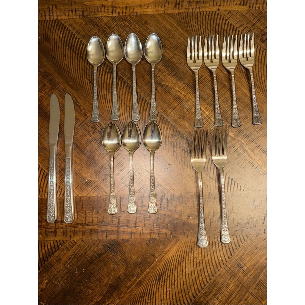 Interpur FLORENZ Stainless Flatware Korea Lot of 15 Pieces